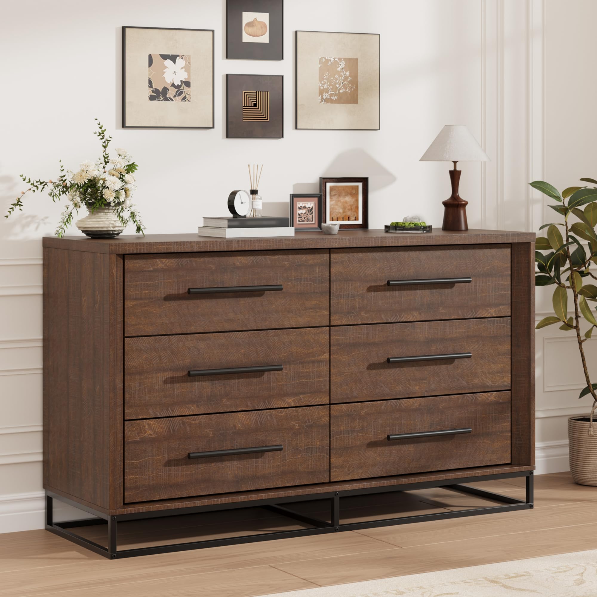 Metal Photo Panel - Dressoir met 6 lades voor de