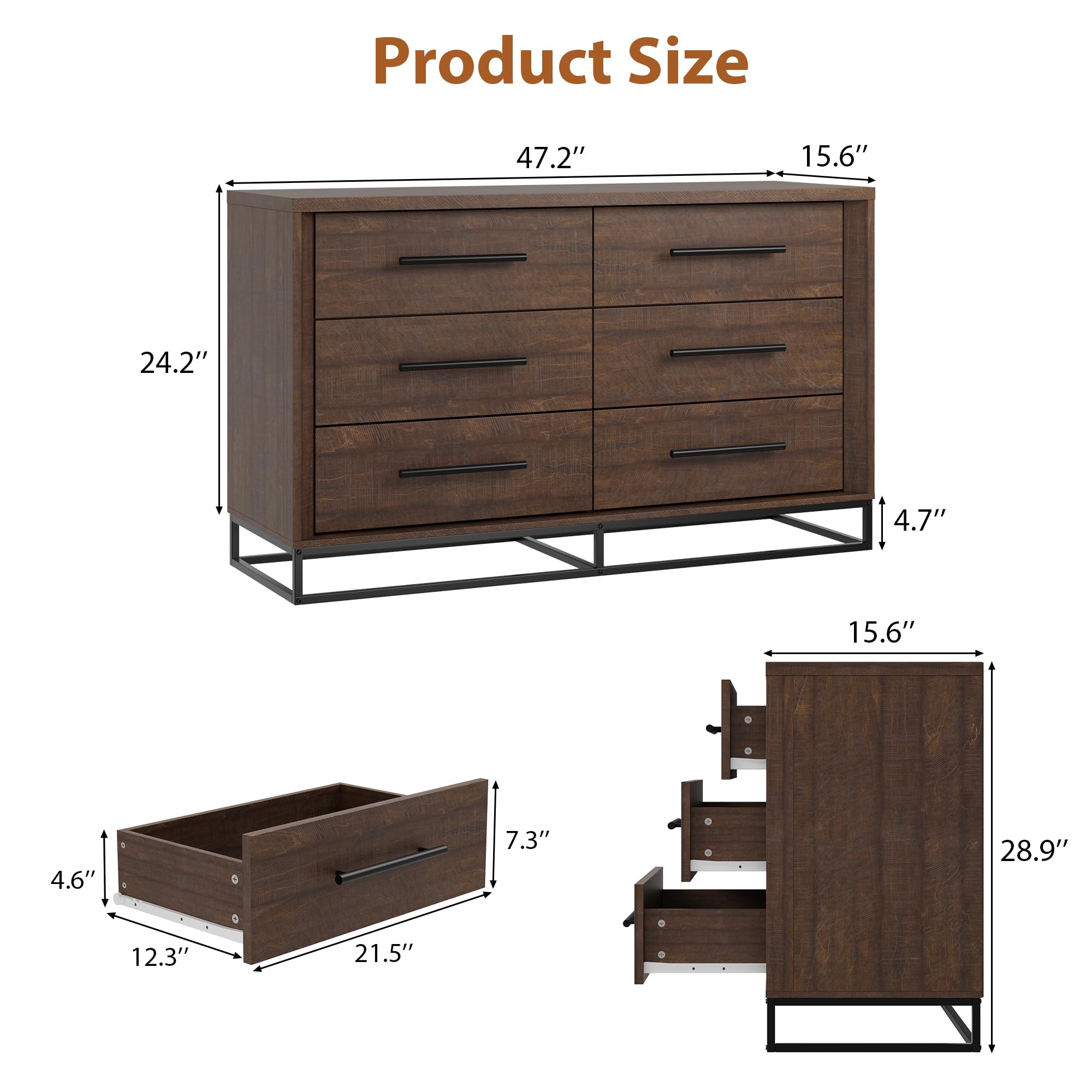 Dressoir met 6 lades voor de s - Metal Photo Panel recensie en prijs