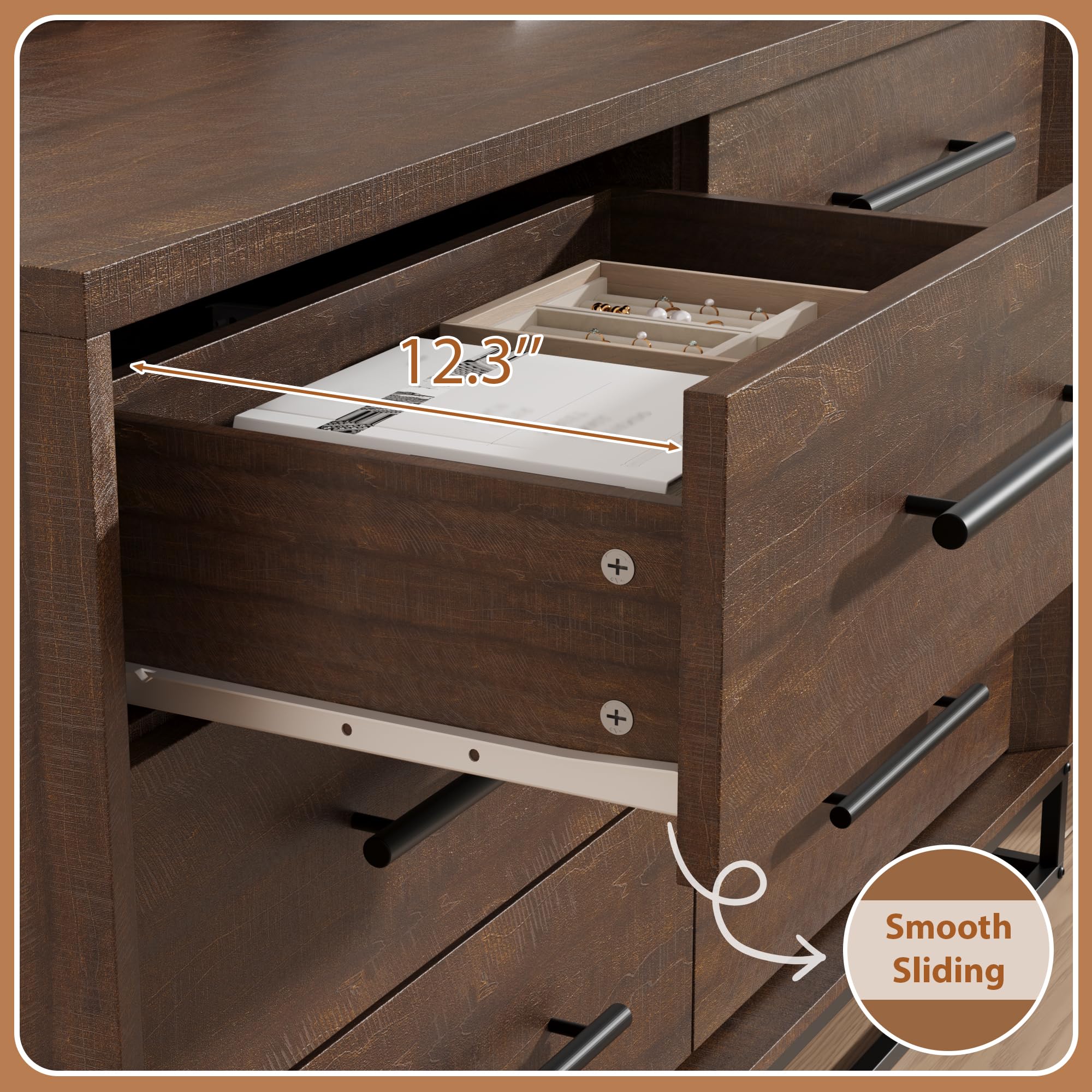 Dressoir met 6 lades voor de s - Metal Photo Panel recensie en prijs